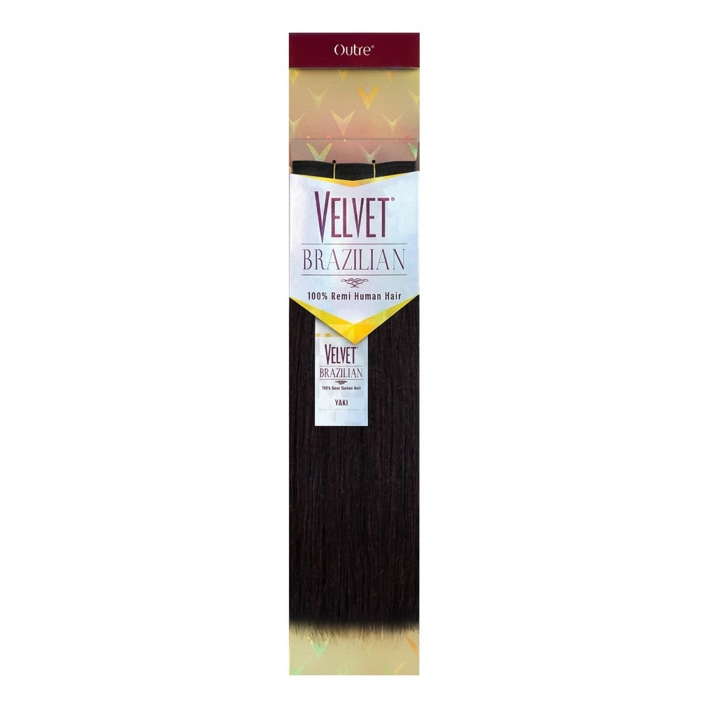 Outre Velvet Brazilian 100% Remi Human Hair - Yaki Straight 10"-18" - ANNS BEAUTY SUPPLY