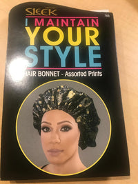 Firstline Sleek Hair Bonnet Assorted Prints 768 - ANNS BEAUTY SUPPLY