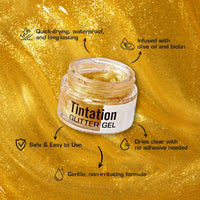 Kiss Tintation Glitter Gel Gold 1.01 oz. - ANNS BEAUTY SUPPLY