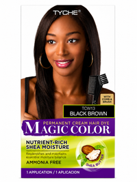 Tyche Magic Color Permanent Cream Hair Dye Black Brown TCW13