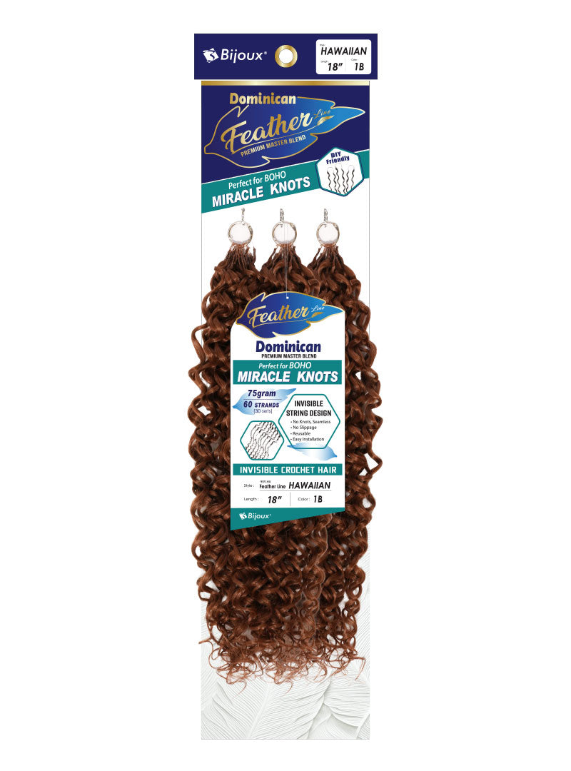 Beauty Element Dominican Feather Line Invisible Crochet Hair – Hawaiian 18"