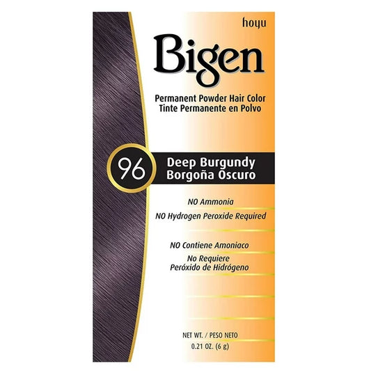 Bigen Permanent Powder Hair Color Kit 96 Deep Burgundy