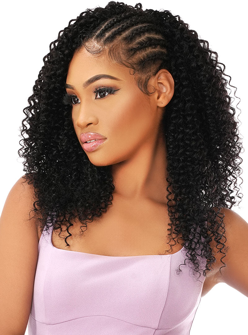 Soprano Feather 100% Unprocessed Virgin Human Hair Invisible Crochet – Jerry Curl 14" (50 Strands/100 Folded) - ANNS BEAUTY SUPPLY