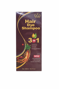 GG10 3 In 1 Hair Dye Shampoo Long Lasting Gray Coverage Burgundy 500ml - ANNS BEAUTY SUPPLY