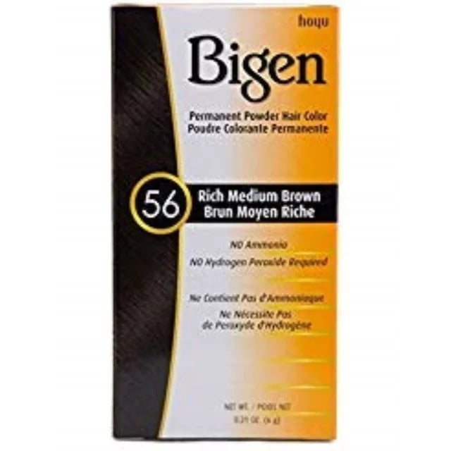 Bigen Permanent Powder Hair Color Kit 56 Rich Medium Brown