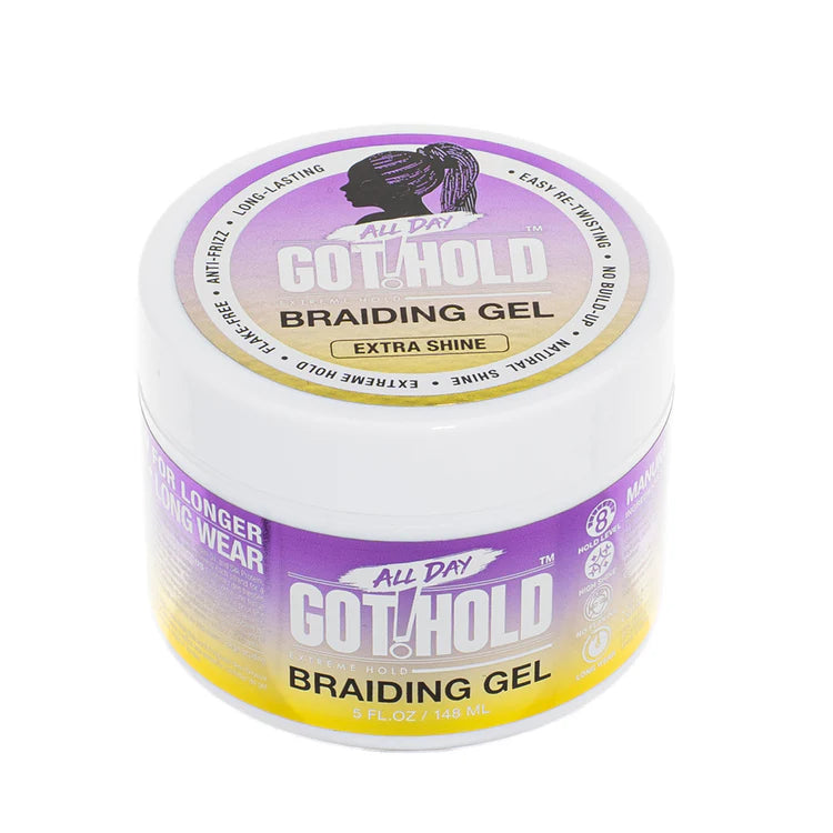 All Day Got Hold Extreme Hold Braiding Gel – Extra Shine 5 oz