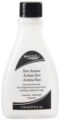 SuperNail Pure Acetone Nail Polish Remover – 4 fl oz (118 mL)