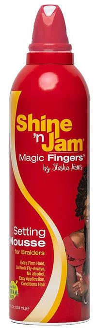 Shine ’n Jam Magic Fingers Setting Mousse for Braiders 12 Oz