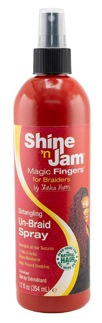 Shine n Jam Magic Fingers Detangling Un Braid Spray 12 oz - ANNS BEAUTY SUPPLY