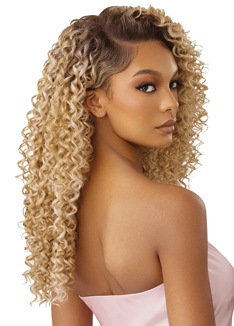 Outre Airtied Human Hair Blend Vanish HD+ Lace Front Wig HHB-Dominican Curly 22" - Elevate Styles