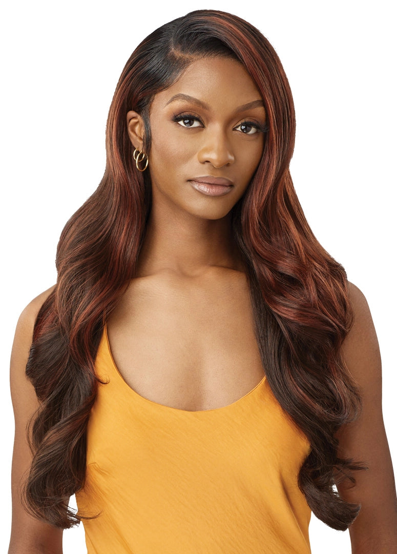 Outre Airtied Human Hair Blend Vanish HD+ Lace Front Wig HHB-Glam Waves 28" QLHBFHGW28 * - ANNS BEAUTY SUPPLY