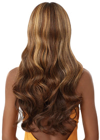 Outre Airtied Human Hair Blend Vanish HD+ Lace Front Wig HHB-Glam Waves 28