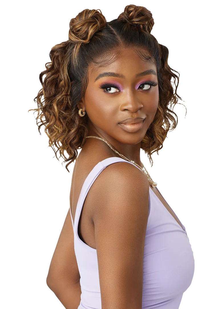 Outre Airtied Human Hair Blend Vanish HD+ Lace Front Wig HHB-Loose Deep 12 QLHBFHLD12 - ANNS BEAUTY SUPPLY
