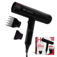 Hot & Hotter Turbo 3000 Ceramic Ionic Hair Dryer – Black (#5928) - ANNS BEAUTY SUPPLY