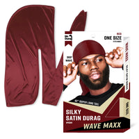 Mr Durag Wave Maxx Silky Satin Durag Red 42 Inch Long Tail 360 Wave Cap 4314 - ANNS BEAUTY SUPPLY
