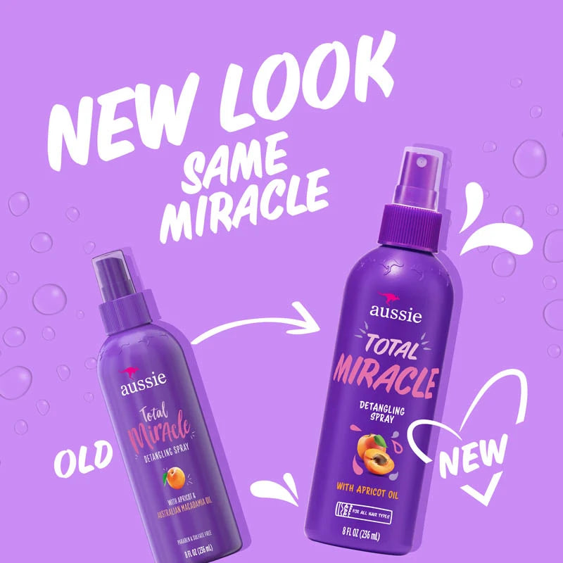 Aussie Total Miracle Detangling Spray with Apricot Oil (8 fl. oz. / 236 mL)