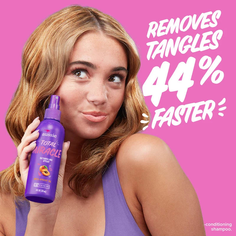 Aussie Total Miracle Detangling Spray with Apricot Oil (8 fl. oz. / 236 mL)
