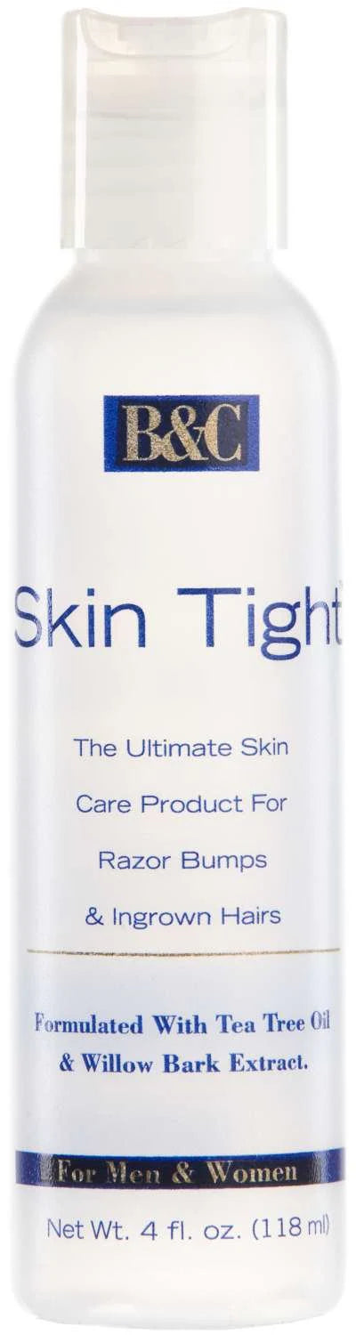 B&C Skin Tight Original Razor Bump & Ingrown Hair Treatment with Tea Tree Oil & Willow Bark Extract – 4 oz