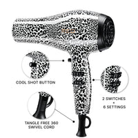 RED by Kiss Designer Series 3200 Carbon Fiber Blow Dryer - Cheetah Print