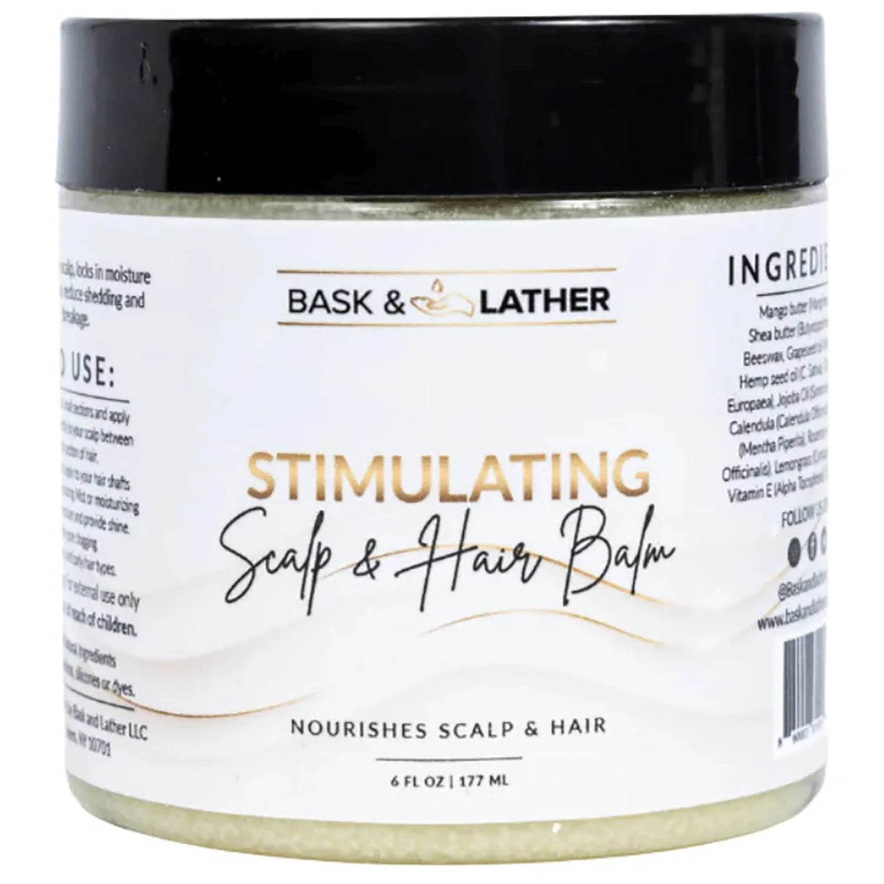 Bask & Lather Stimulating Scalp & Hair Balm 6 oz