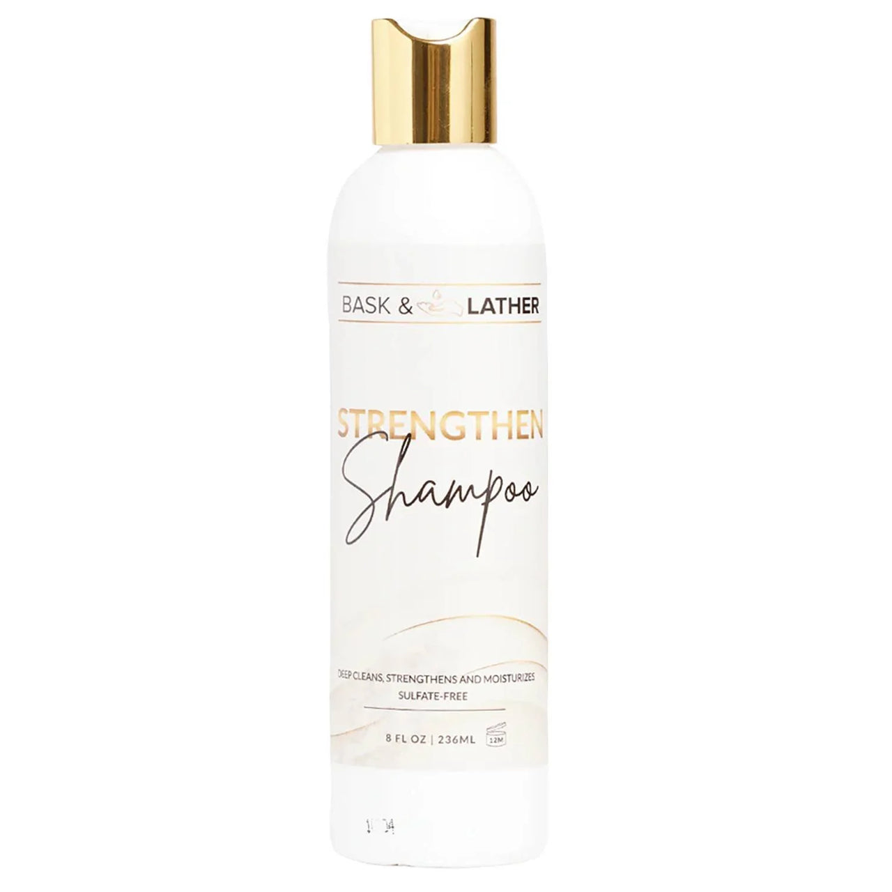 Bask and Lather Strengthen Shampoo Sulfate Free Deep Cleansing Shampoo 8 oz - ANNS BEAUTY SUPPLY