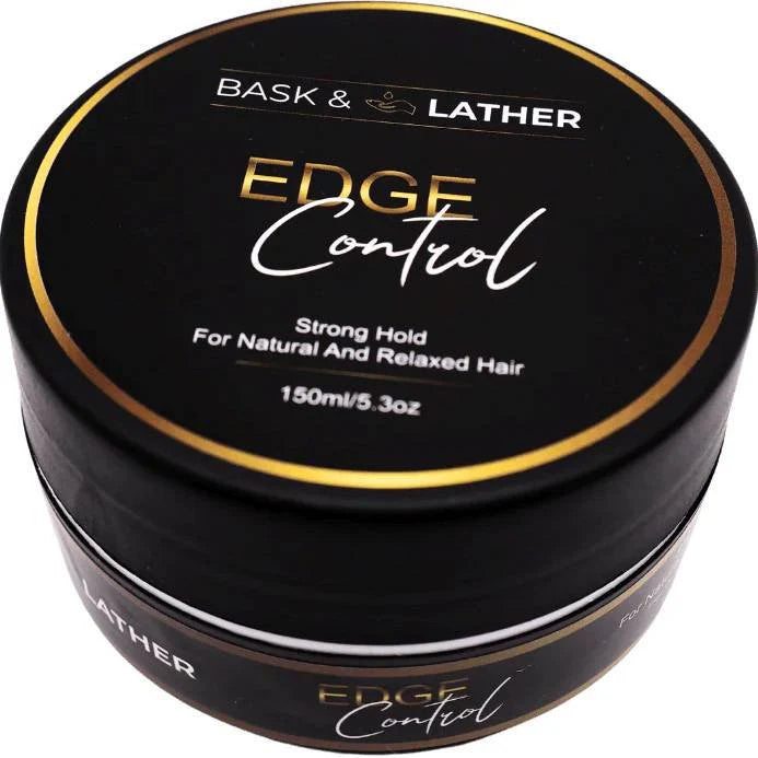 Bask & Lather Edge Control 5.3 oz – Strong Hold for Natural & Relaxed Hair