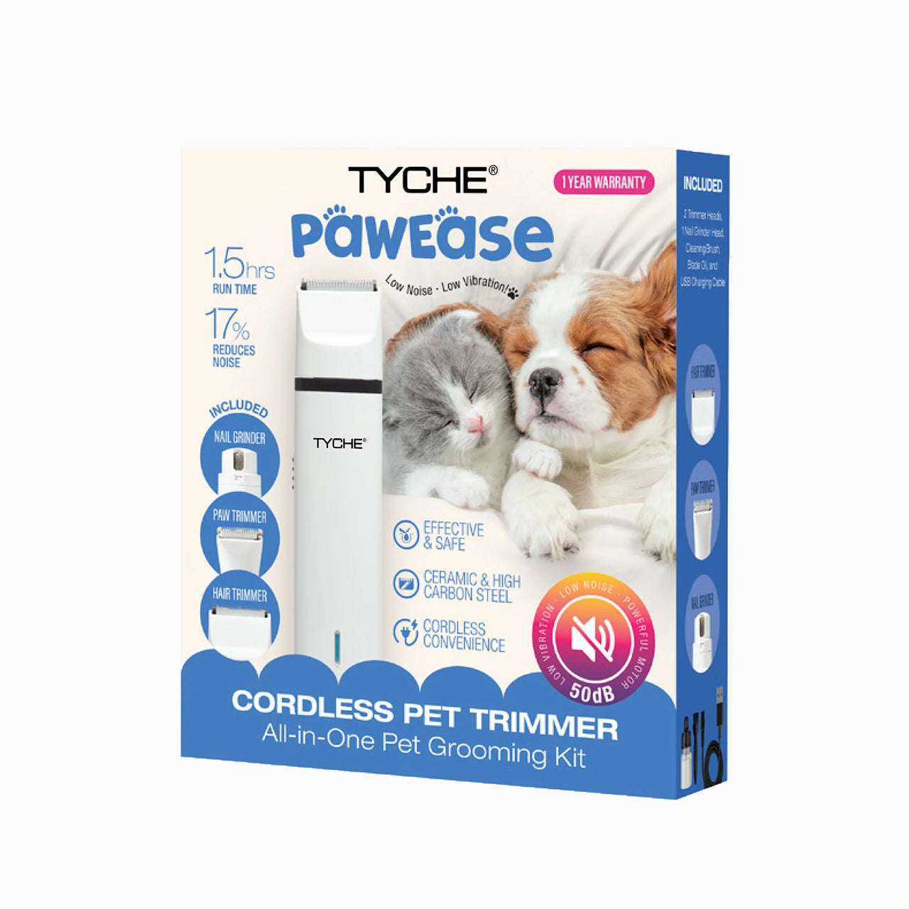 Tyché PawEase Cordless Pet Trimmer All in One Grooming Kit - ANNS BEAUTY SUPPLY