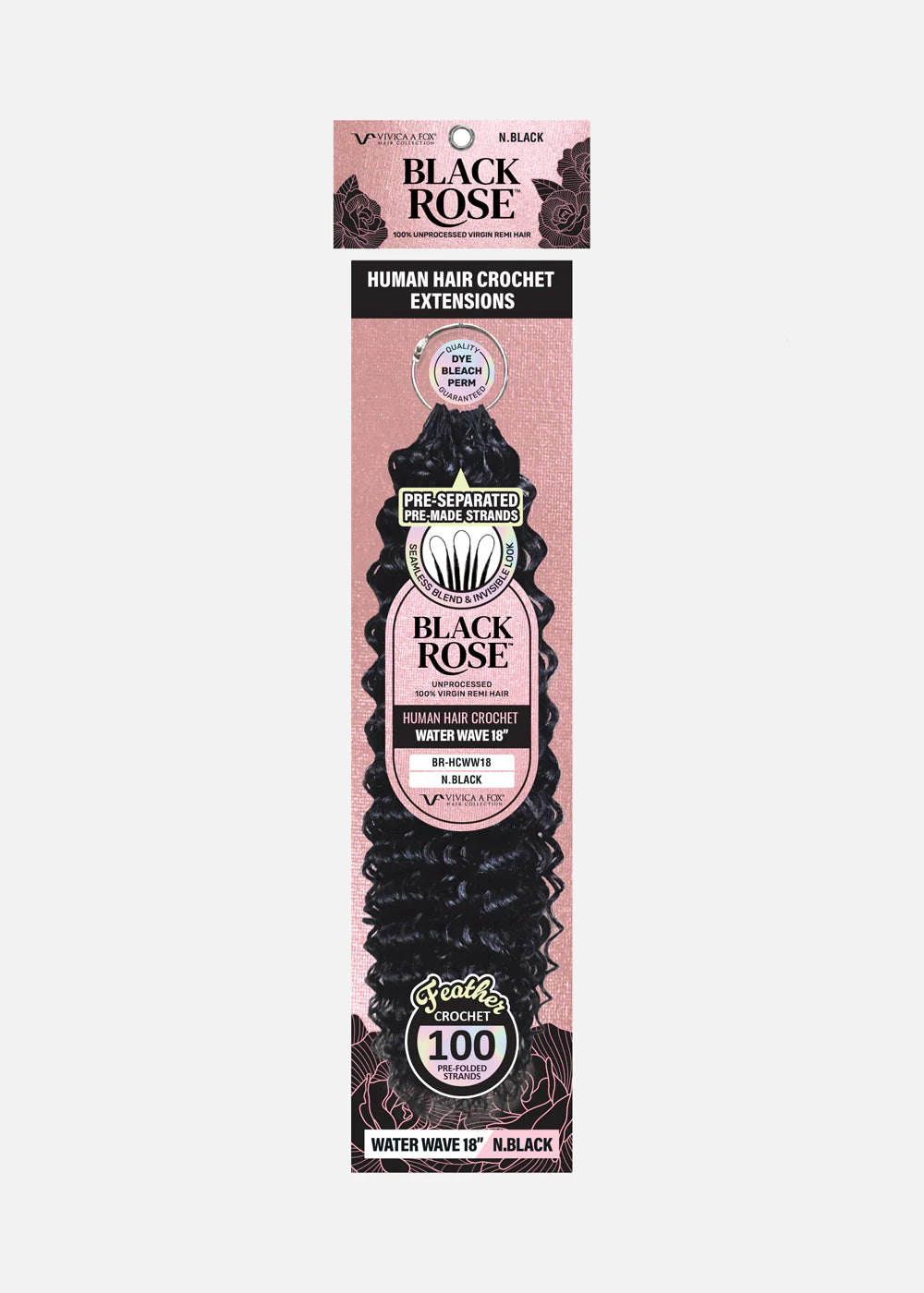 Vivica A. Fox Black Rose Feather Crochet 100% Unprocessed Virgin Remi Human Hair – Water Wave 18" - ANNS BEAUTY SUPPLY