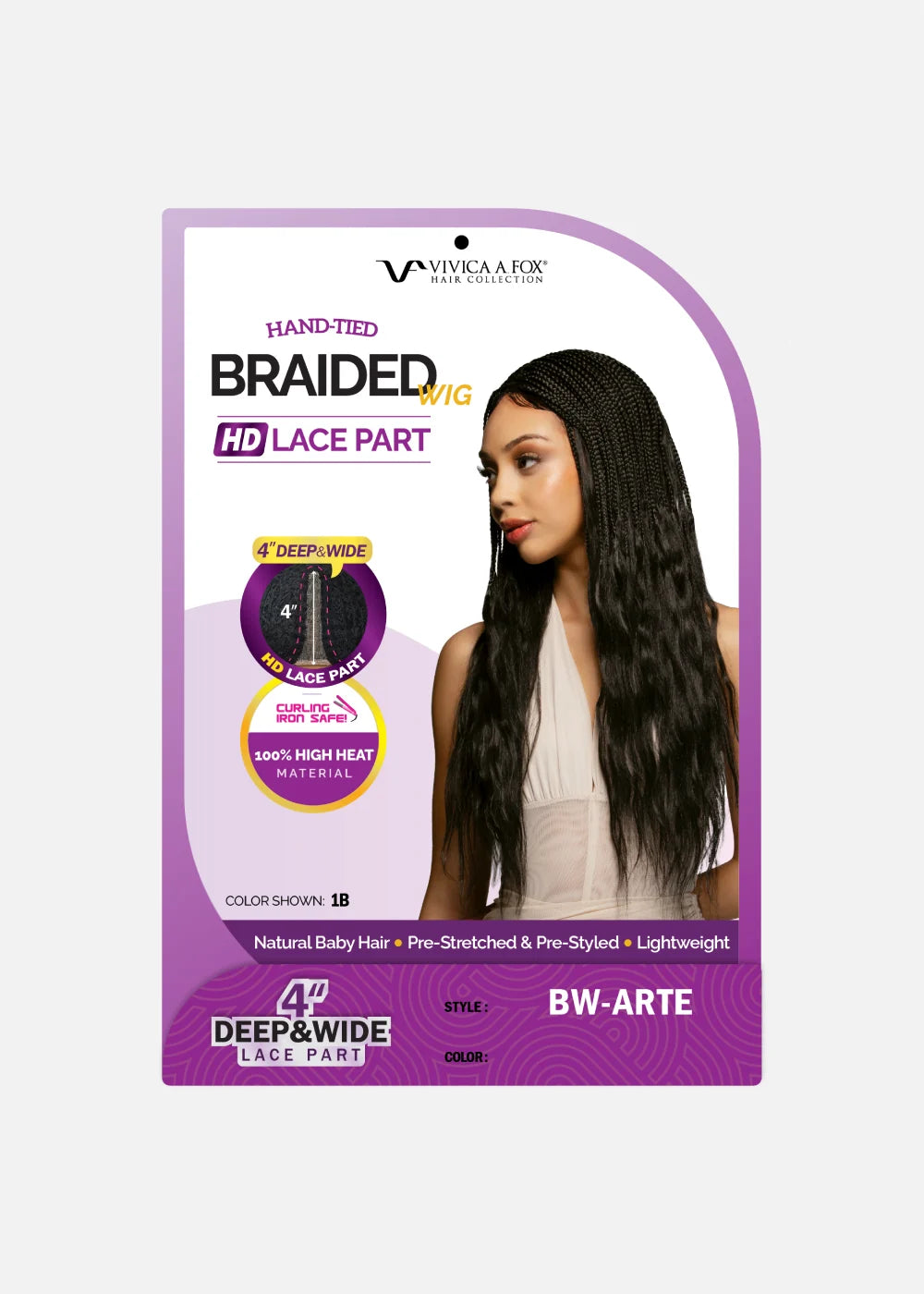 Vivica A. Fox Hand-Tied Braided Wig HD Lace Part BW-ARTE