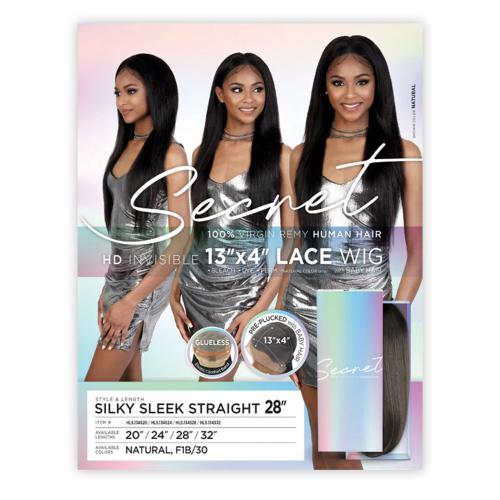 Motown Tress Unprocessed Virgin Remy Human Hair HD Lace Front Wig Glueless 13X4 Silky Sleek Straight 28" HLS.134S28