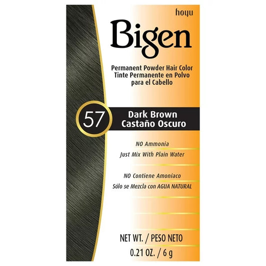 Bigen Permanent Powder Hair Color Kit 57 Dark Brown