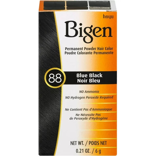 Bigen Permanent Powder Hair Color Kit 88 Blue Black