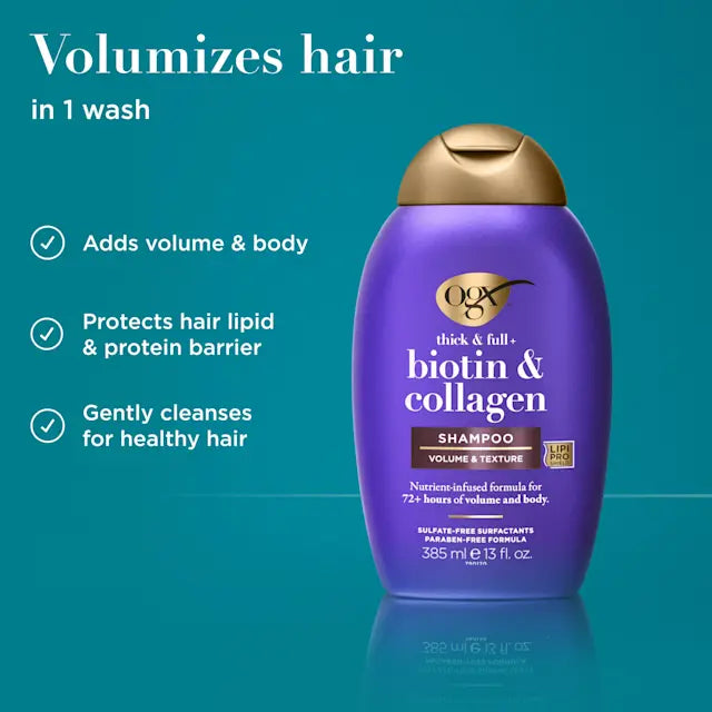 OGX Thick & Full + Biotin & Collagen Shampoo 13 Fl. Oz. (385 ml)