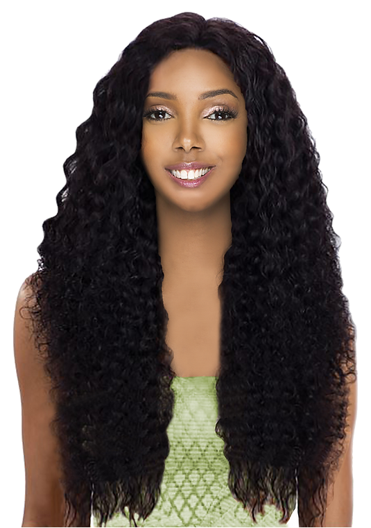 Amy Aviance Indu Gold HD Lace 13x4 Wet & Wavy Bohemian 22" Unprocessed Wig Black