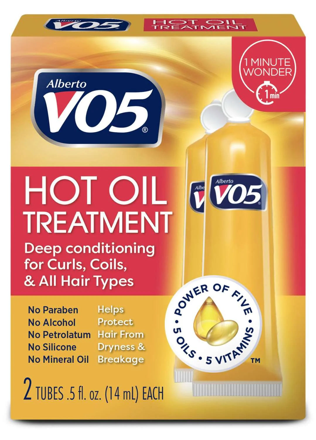 Alberto VO5 Hot Oil Treatment – 1 Minute Wonder Deep Conditioner (2 Tubes) - ANNS BEAUTY SUPPLY