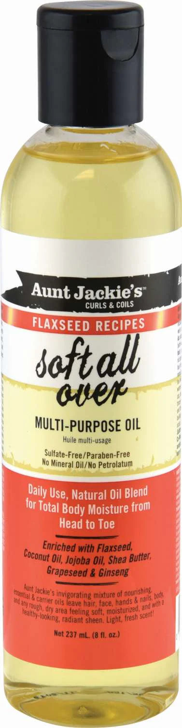 Aunt Jackie's Soft All Over Multi-Purpose Oil – 8 fl oz - ANNS BEAUTY SUPPLY