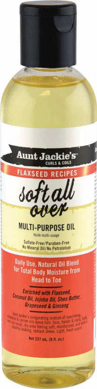 Aunt Jackie's Soft All Over Multi-Purpose Oil – 8 fl oz - ANNS BEAUTY SUPPLY