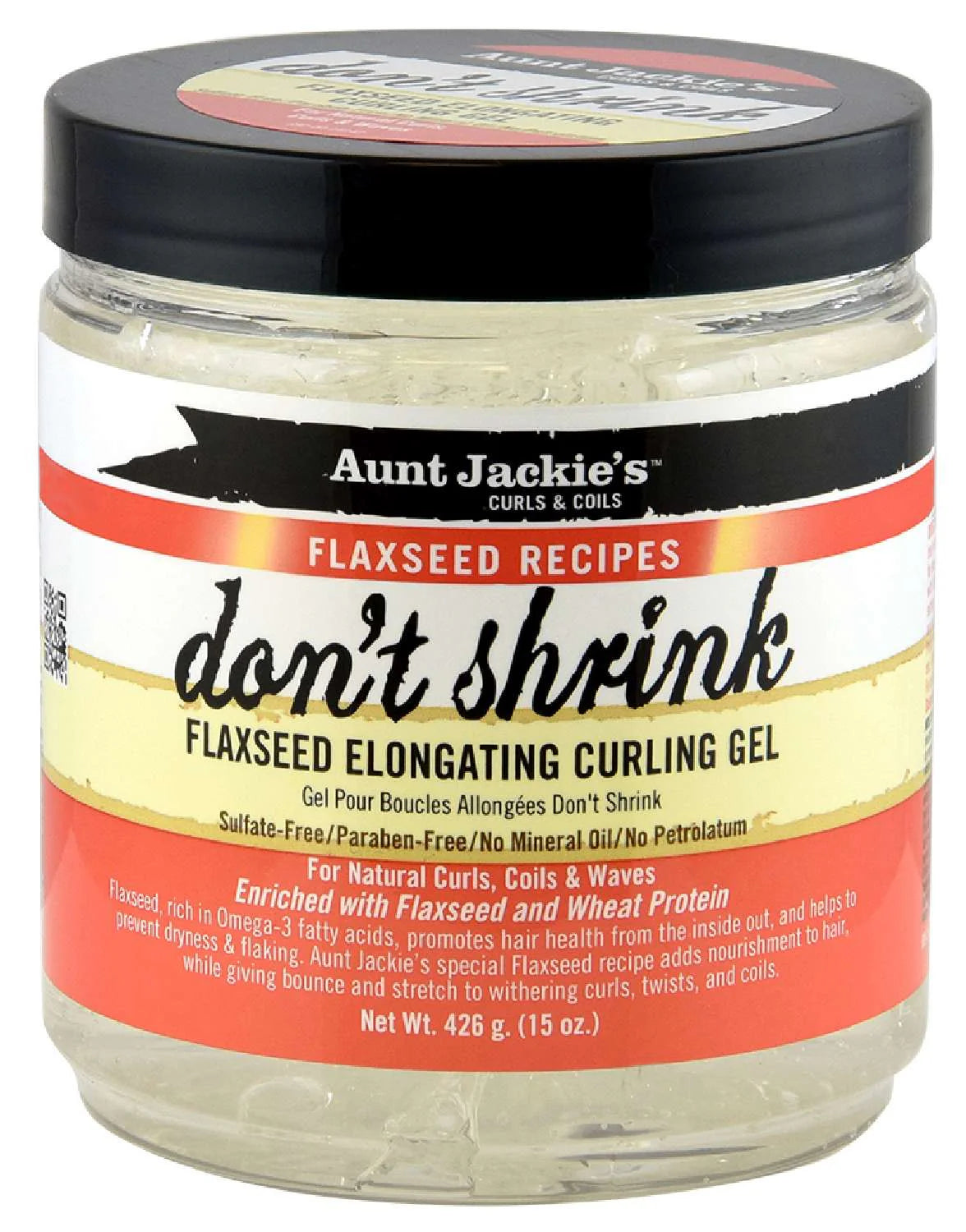 Aunt Jackie’s Don’t Shrink Flaxseed Elongating Curling Gel – 15 oz - ANNS BEAUTY SUPPLY