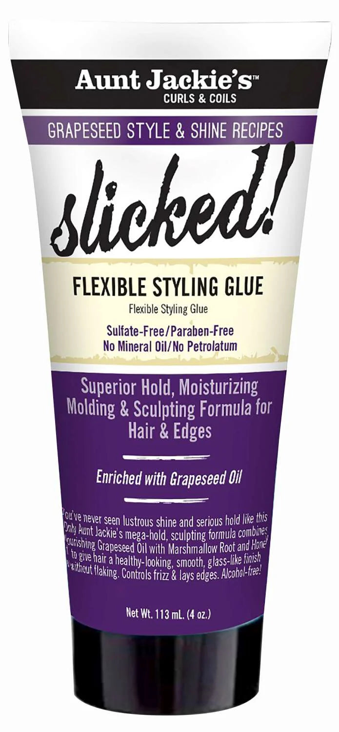 Aunt Jackie’s Slicked! Flexible Styling Glue 4 oz - ANNS BEAUTY SUPPLY