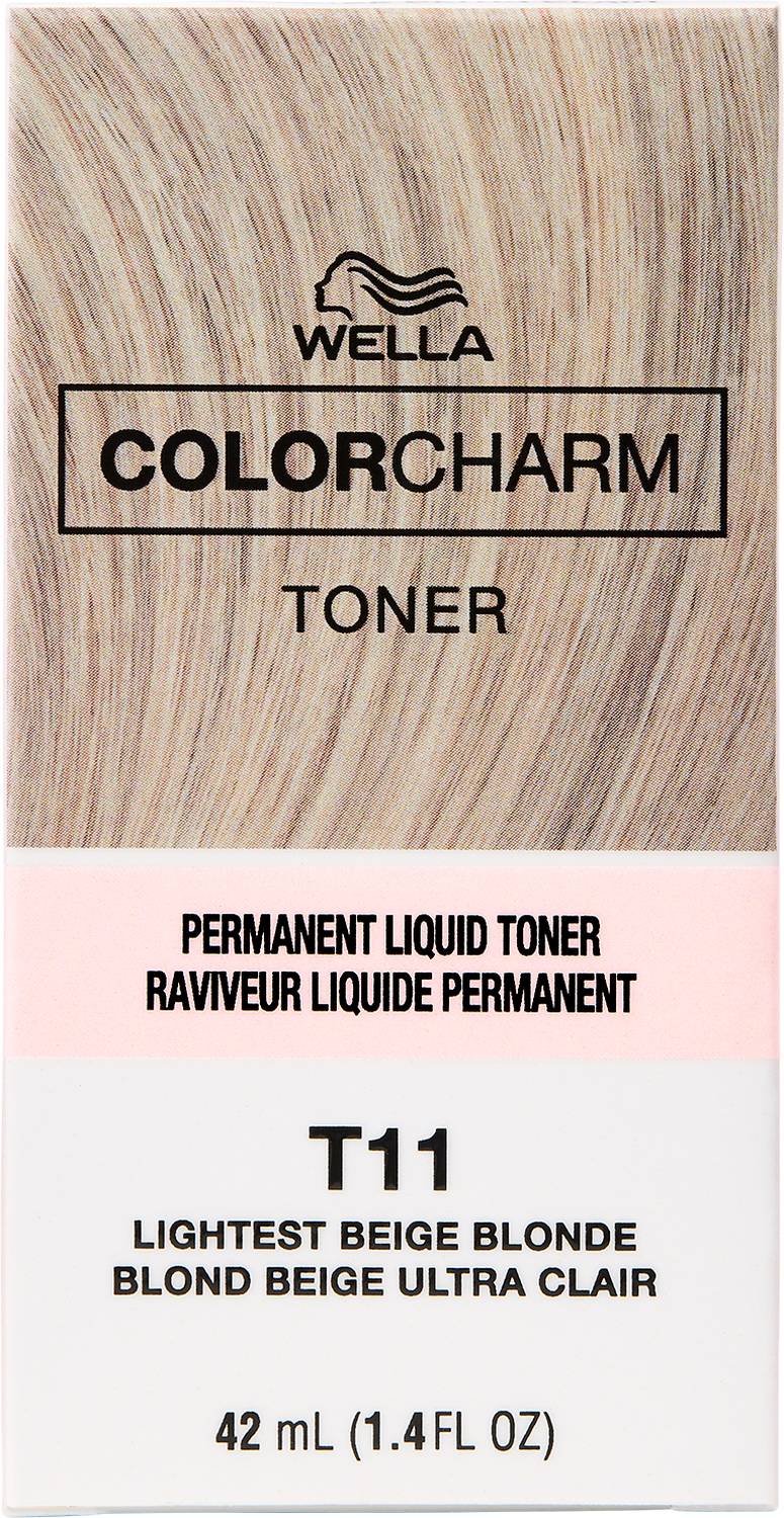 Wella Color Charm Permanent Liquid Toner T11 Lightest Beige Blonde – 1.4 fl oz - ANNS BEAUTY SUPPLY