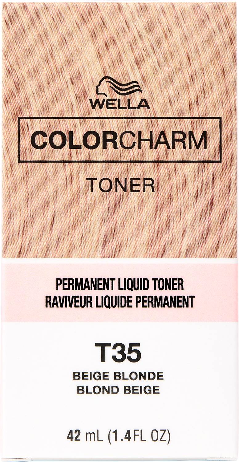 Wella Color Charm Permanent Liquid Toner – T35 Beige Blonde – 1.4 fl oz