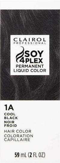 Clairol Professional Soy4Plex Permanent Liquid Color 1A Cool Black – 2 fl oz - ANNS BEAUTY SUPPLY