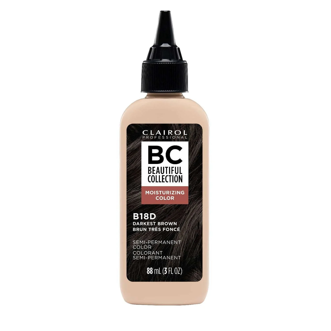 Clairol Professional Beautiful Collection Semi-Permanent Hair Color - 3 oz (B18D Darkest Brown) - ANNS BEAUTY SUPPLY