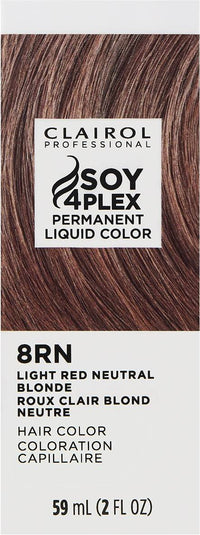 Clairol Professional Soy4Plex Permanent Liquid Color 8RN Light Red Neutral Blonde – 2 fl oz - ANNS BEAUTY SUPPLY