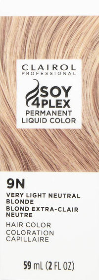 Clairol Professional Soy4Plex Permanent Liquid Color 9N Very Light Neutral Blonde – 2 fl oz - ANNS BEAUTY SUPPLY