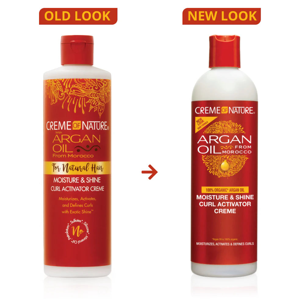Creme Of Nature Argan Oil From Morocco Moisture & Shine Curl Activator Creme 12 Fl. Oz.