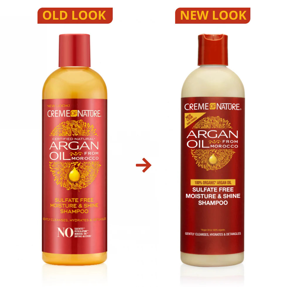 Creme of Nature Argan Oil From Morocco Sulfate Free Moisture & Shine Shampoo 12 oz