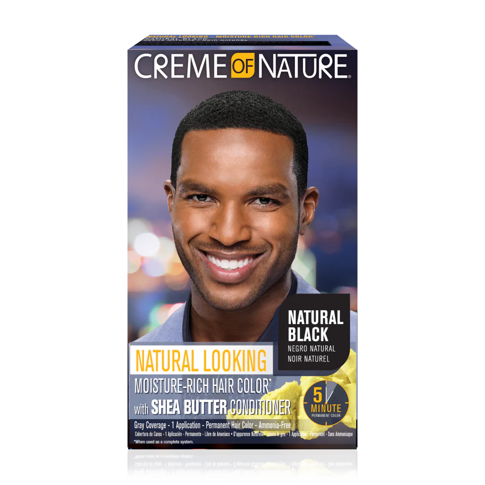 Creme of Nature Men’s Hair Color – Natural Black 1.0 (For Hair, Mustache & Beard) - ANNS BEAUTY SUPPLY