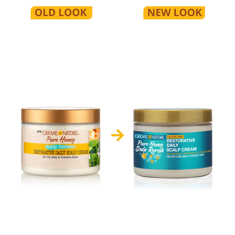 Creme of Nature Pure Honey Scalp Refresh Cooling Mint Restorative Daily Scalp Cream