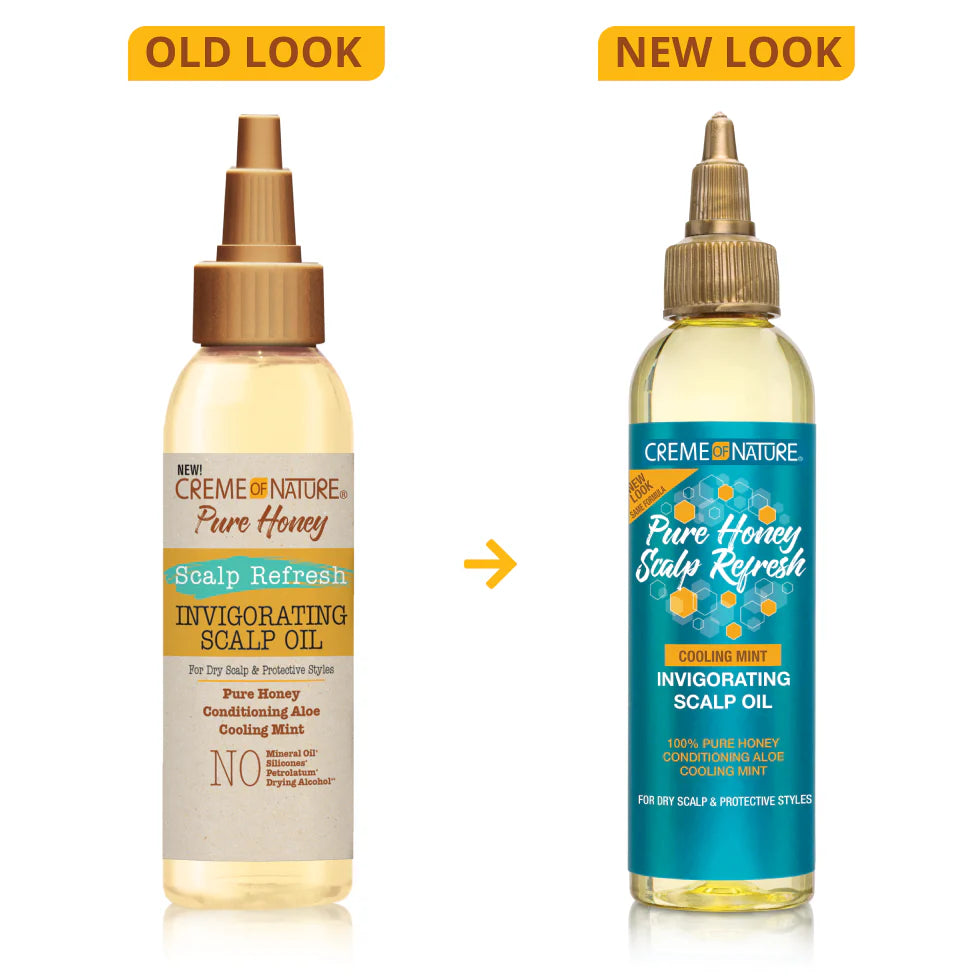 Creme of Nature Pure Honey Scalp Refresh Invigorating Scalp Oil 4 Oz